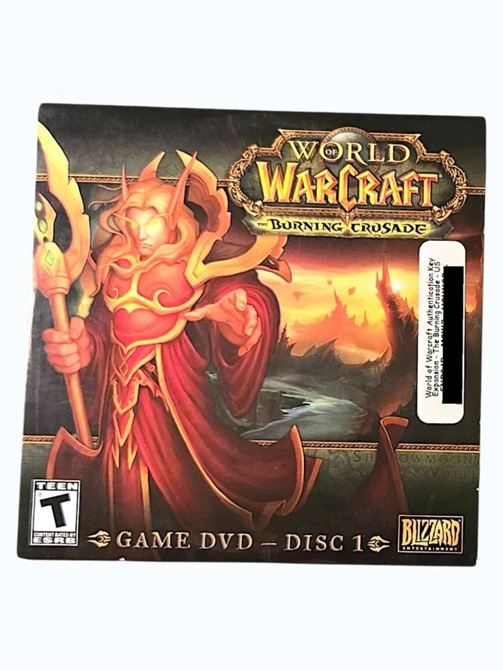 World of Warcraft The Burning Crusade PC DVD ROM Disc 1 & 2 Collector Art Sleeve
